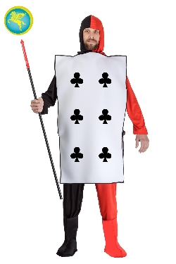 COSTUME CARTA DA GIOCO FIORI ADULTO